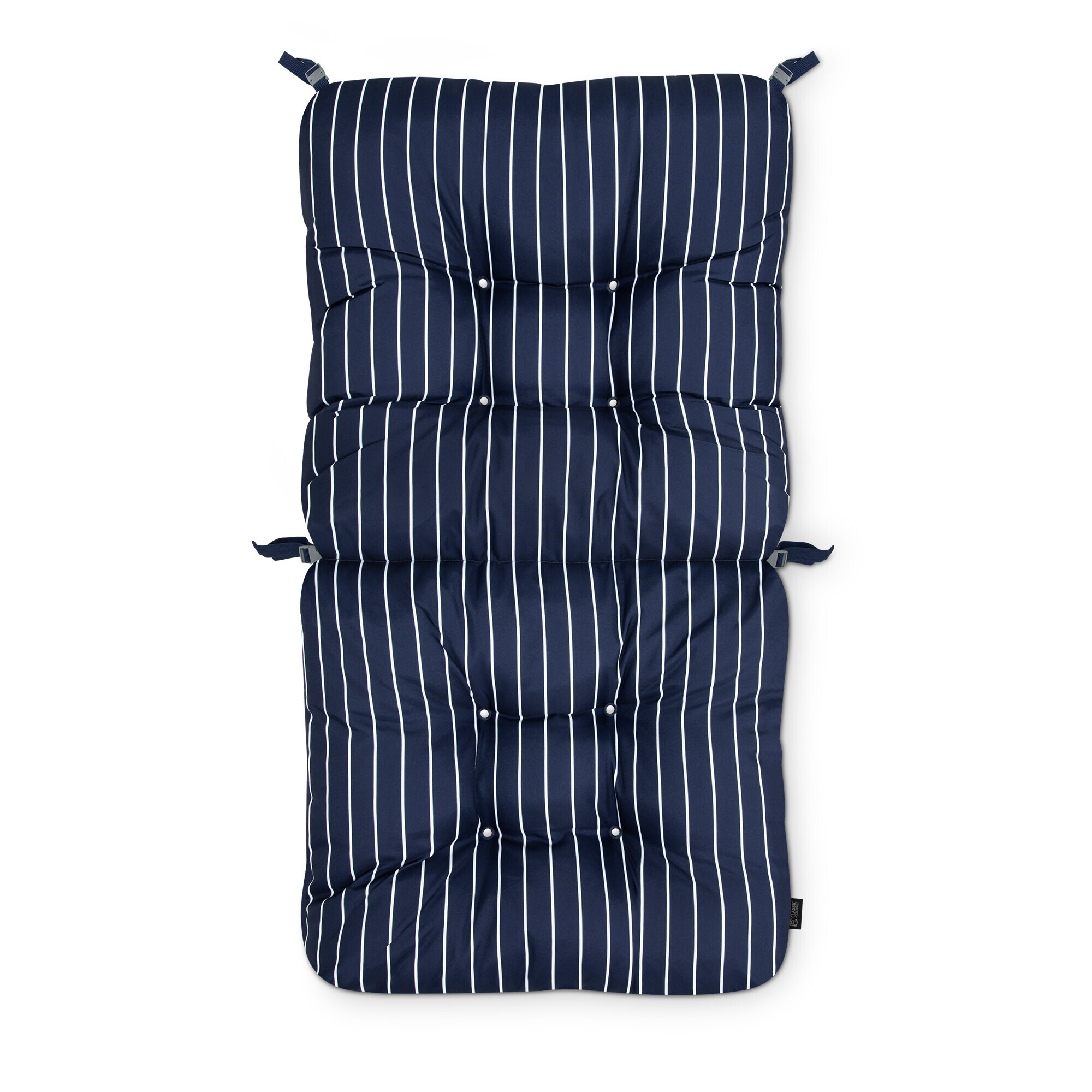 Classic Accessories Patio Chair Cushion — 21in.W x 19in.D x 22.5in.H, Classic Navy Stripe, Model# 62-286-015501-EC